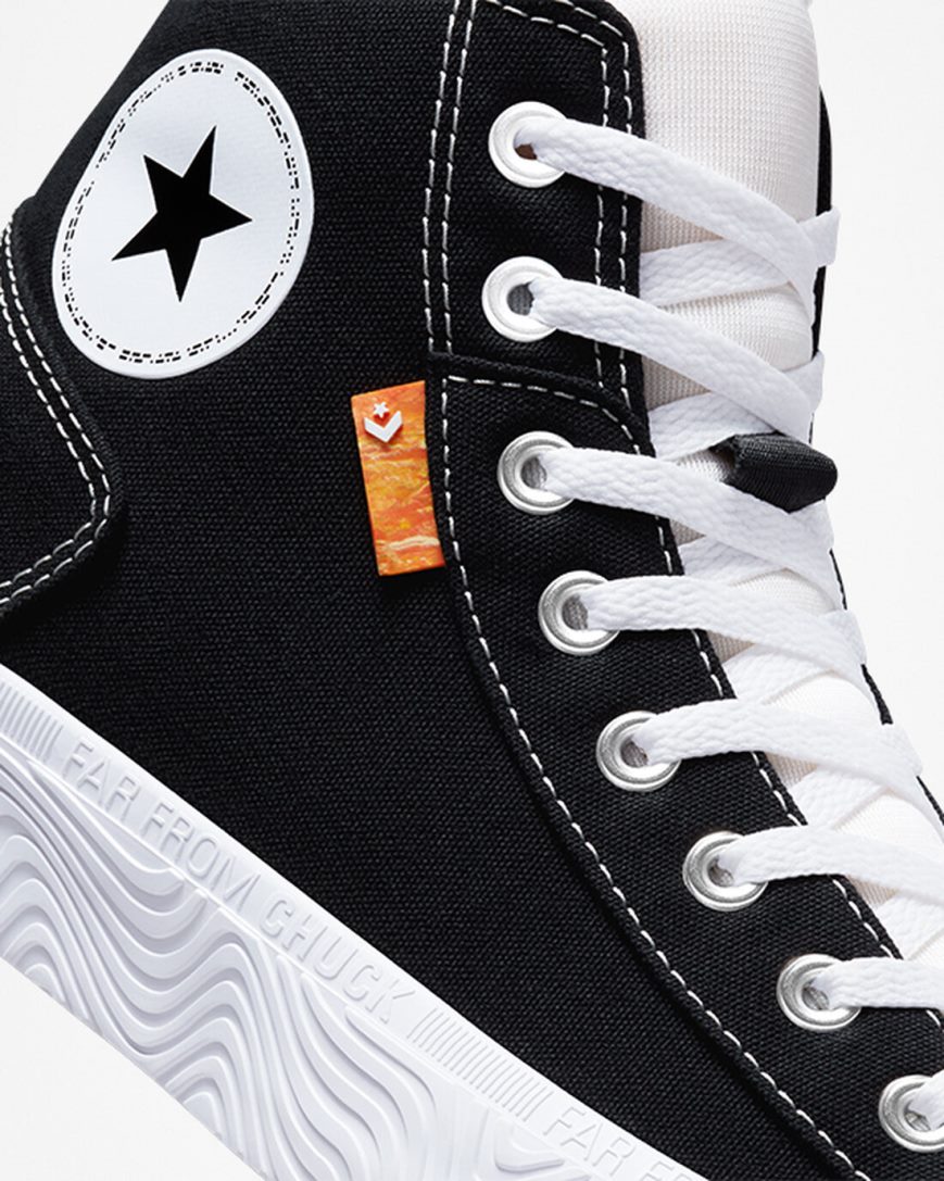 Dámské Boty Vysoké Converse Chuck Taylor Alt Star Platene Černé Bílé | CZ OJTS89